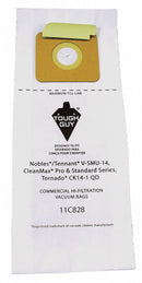 Tough Guy Vacuum Bag, Paper, 2-Ply, Standard Bag Filtration Type, For Vacuum Type Upright Vacuum - 11C828