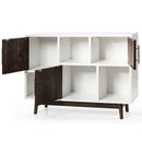 Wood Display Sideboard Storage Cabinet With Storage Compartments