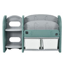 Kids Toy Storage Organizer With 2-Tier Bookshelf and Plastic Bins