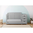 Hadley 5-in-1 Convertible Crib and Changer with Drawer - Grey