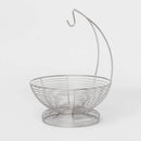 Steel Wire Fruit Basket - Silver