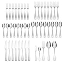 45pc Ainsley Flatware Set: Stainless Steel Silverware, Service for 8, Dishwasher-Safe, Includes Serving Utensils