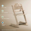 Tripp Trapp High Chair & Stokke Tray V2 - Storm Grey/nordic grey cushion