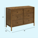 Birdie 6-Drawer Dresser - Walnut