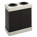 Safco At-Your-Disposal Recycling Center, Polyethylene, Two 56 Gal Bins, Black - SAF9794BL