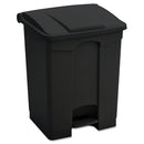 Safco Large Capacity Plastic Step-On Receptacle, 23 Gal, Black - SAF9923BL