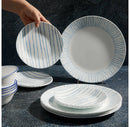 Botanical Striped Dinnerware Set - Blue