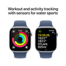 Apple Watch Series 10 46mm Gps Aluminum Silver + Denim Sport Band 64gb