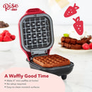 Mini Waffle Maker - Red