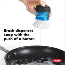 Soap Dispensing Palm Brush Set - Black