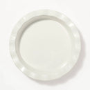 9" Round Stoneware Ruffle Pie Dish Cream