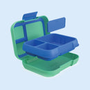 Bento-Style Lunch Box with Removable Divider - Spring Green/Blue