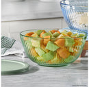 Sculpted Tinted Lidded Mixing Bowl - Green