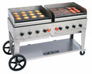 Crown Verity 69" x 28" x 36" 8 Burners Portable Gas Griddle - MG-60