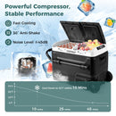 Dual Zone 12V Car Refrigerator for Vehicles Camping Travel Truck RV Boat Outdoor and Home Use-Black