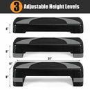 31 Inch Adjustable Exercise Aerobic Stepper With Non-Slip Pads-Gray