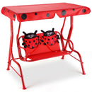 2 Person Kids Patio Swing Porch Bench With Canopy