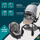Safety 1st Turn & Go Rotating Travel System - Navy Ink