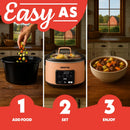 4.5 Quart Programmable Slow Cooker - Peach