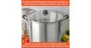 32Qt Aluminum Steamer with Glass Lid