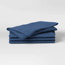 4pk Cotton Easy Care Napkins - Blue
