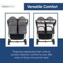 Trend Duo Lightweight Double Stroller - Charcoal