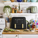 Beautiful 9 Qt TriZone Air Fryer in Black Sesame