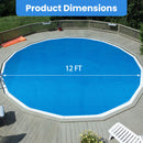 12ft X 30in Round Above Ground Swimming Pool With 12 Ft Pool Cover