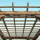 12×10 Fairhaven Pergola, Rustic Finish