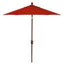 Push Button Tilt 7.5 ' Market Umbrella, Bronze Finish, Really Red Fabric