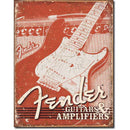 Fender Weathered G&A Tin Sign
