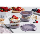 4-Piece Glass Food Storage Container Set - Purple