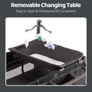 4-in-1 Baby Playard with Bassinet & Changing Table for Newborn