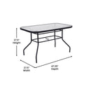 Rectangular Patio Table - Black