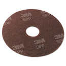 Scotch-Brite Surface Preparation Pad, 17" Diameter, Maroon, 10/Carton - MMMSPP17
