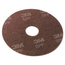 Scotch-Brite Surface Preparation Pad, 13" Diameter, Maroon, 10/Carton - MMMSPP13