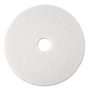 Boardwalk Polishing Floor Pads, 19" Diameter, White, 5/Carton - BWK4019WHI