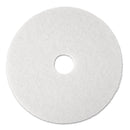 3M Super Polish Floor Pad 4100, 20" Diameter, White, 5/Carton - MMM08484