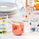 14oz Fruit Icon Drinking Glasses, Set of 4