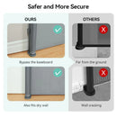 118" Retractable Baby Gates Extra Wide - Gray