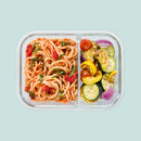 2-Piece Glass 2 Compartment Meal Prep Container