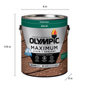 Olympic Maximum Solid Tintable Semi-Gloss White Base 2 Acrylic Latex Stain and Sealant 1 gal, Pack of 4