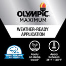 Olympic Maximum Semi-Transparent Satin Neutral Tint Base Oil Modified Urethane Stain and Sealer 1 ga, Pack of 4