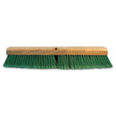 Boardwalk Push Broom Head, 3" Green Flagged Recycled Pet Plastic, 24" - BWK20724