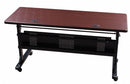 MooreCo Rectangle Mobile Training Table, Mahogany, 60 inW x 24 in Depth - 89879