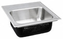Just Manufacturing 15 in x 18 in x 7 1/2 in Drop-In Sink with Faucet Ledge with 12 in x 12 in Bowl Size - SL-1815-A-GR-3