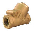 Milwaukee Valve Check Valve, 1 1/2 in, Single, Y Swing, Bronze, FNPT x FNPT - 515Y 1 1/2"