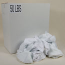 Top Brand Cloth Rag, Sheeting, White, Varies, 50 lb - G211050PC