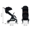 Juniper Compact Stroller, Lightweight Fold-and-Go Design - Raven Black