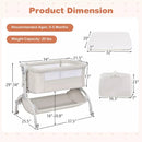 Infans 3-In-1 Portable Baby Bassinet Bedside Cradle With Mattress